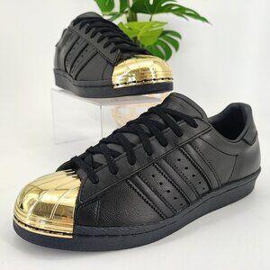 Adidas Women's Superstar MT Metal Black Leather Sneakers Size 6